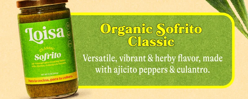 Organic Sofrito Classic Versatile, vibrant & herby flavor, made with ajicito peppers & culantro.