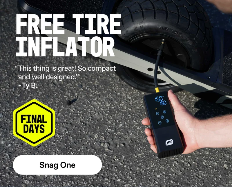 Free Tire Inflator with purchase of Pint S