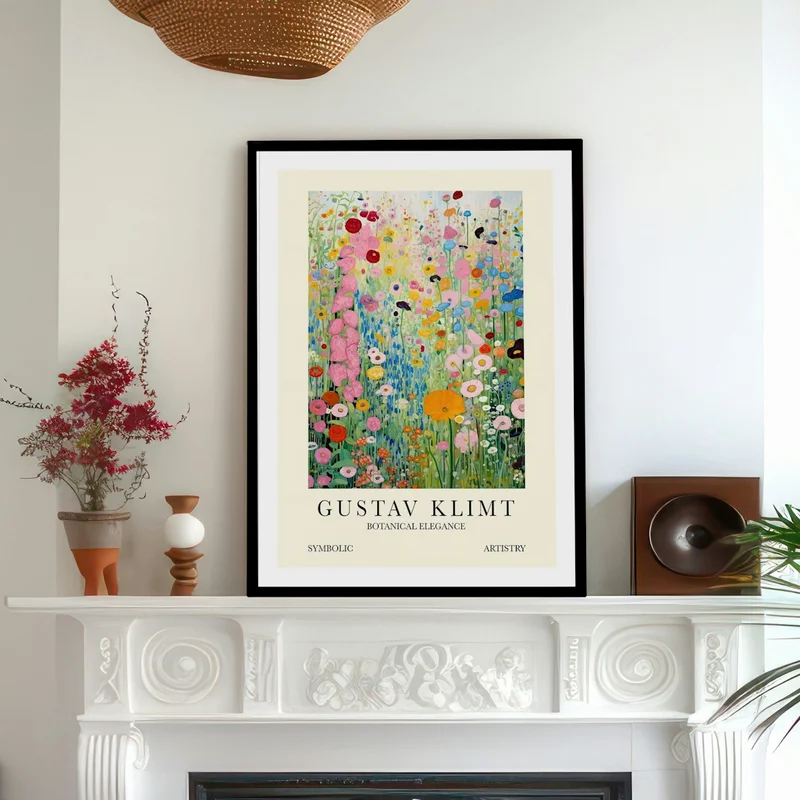 Image of Gustav Klimt Flower Garden Spring Art Print