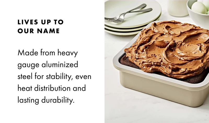 LIVES UP TO OUR NAME. Made from heavy gauge aluminized steel for stability, even heat distribution and lasting durability..