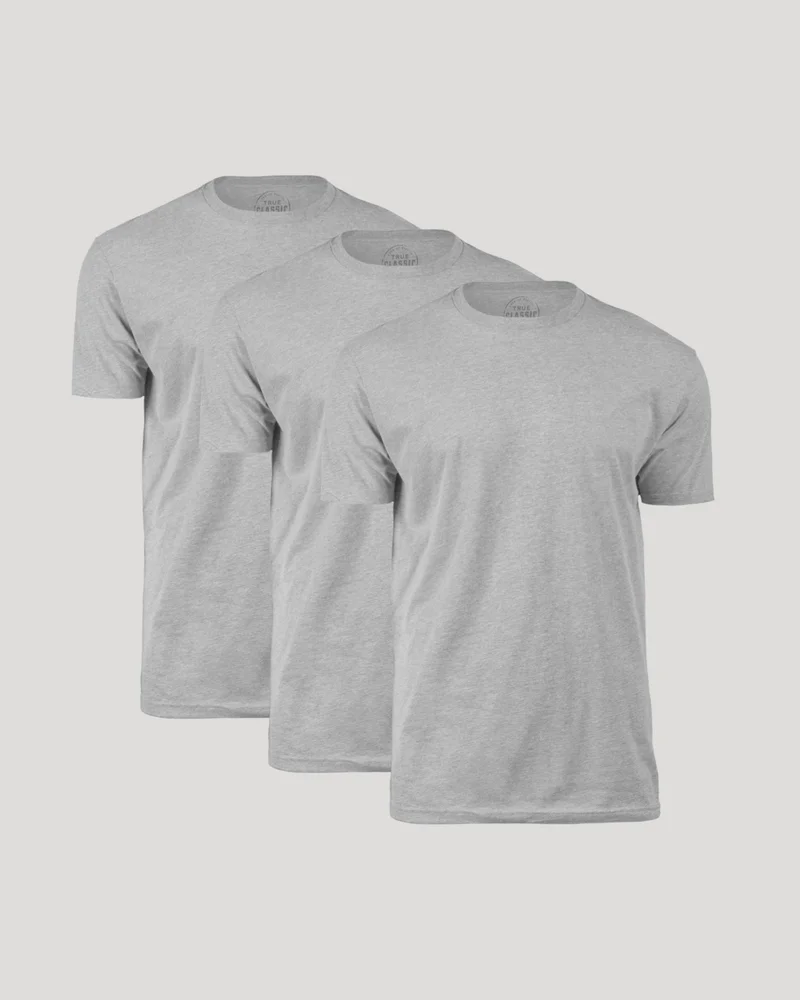 Image of All Heather Gray Classic Crew 3-Pack