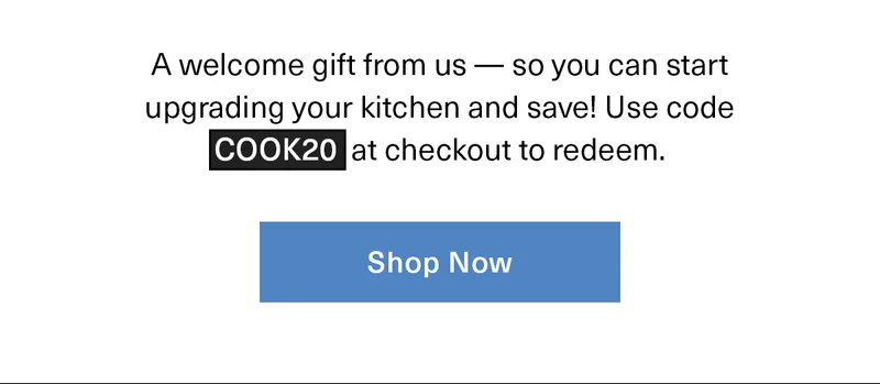 Shop now and get 20% off your entire order with code discount code