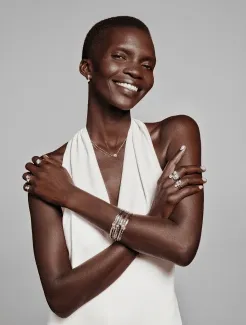 Achok Majak wears Pandora Lab-Grown Diamonds