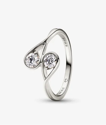 Pandora Infinite Double Lab-grown Diamond Ring 0.50 ct tw 14k White Gold
