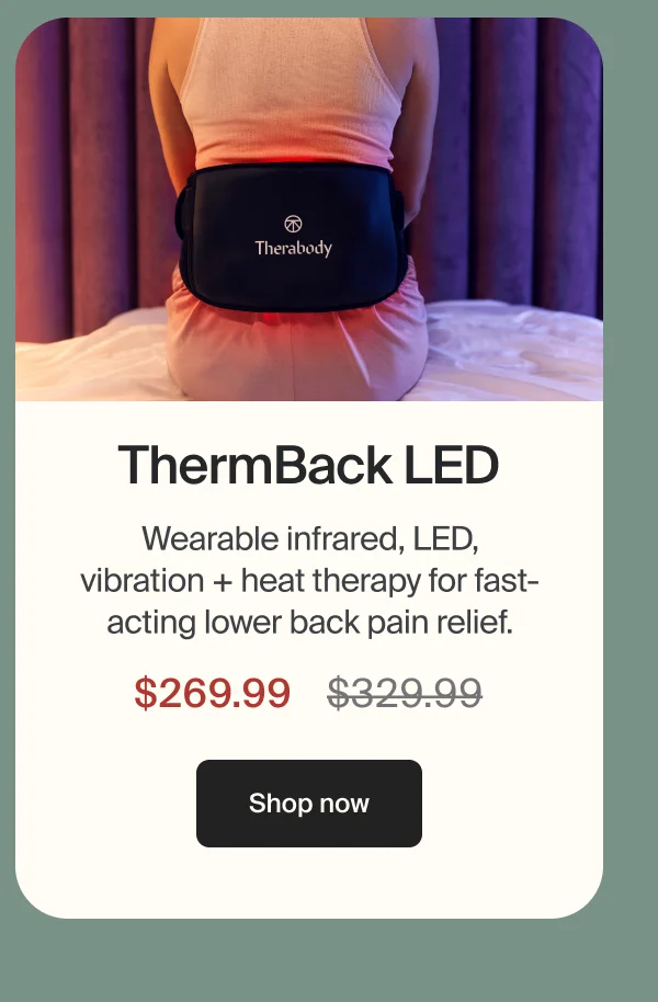ThermBack LED | Wearable infrared, LED, vibration + heat therapy for fast-acting lower back pain relief. | $269.99 | Shop now