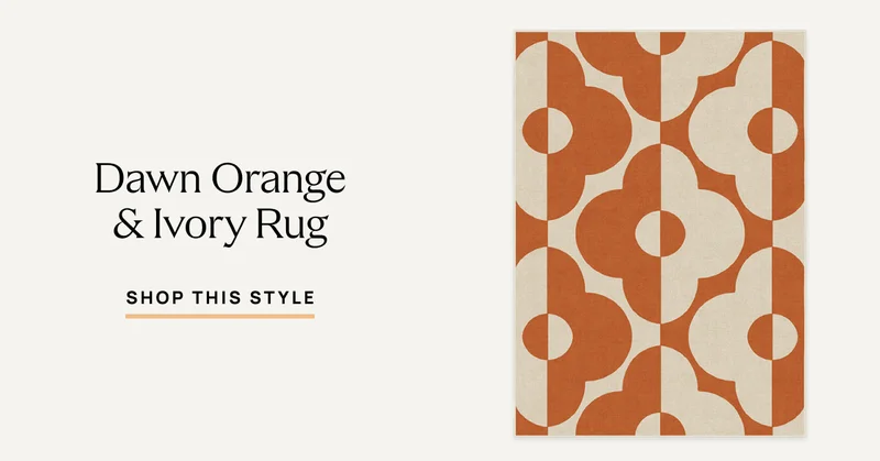 Dawn Orange and Ivory Rug