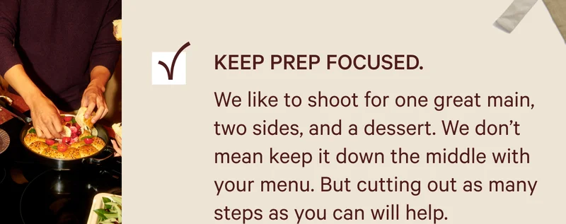 Keep prep focused.