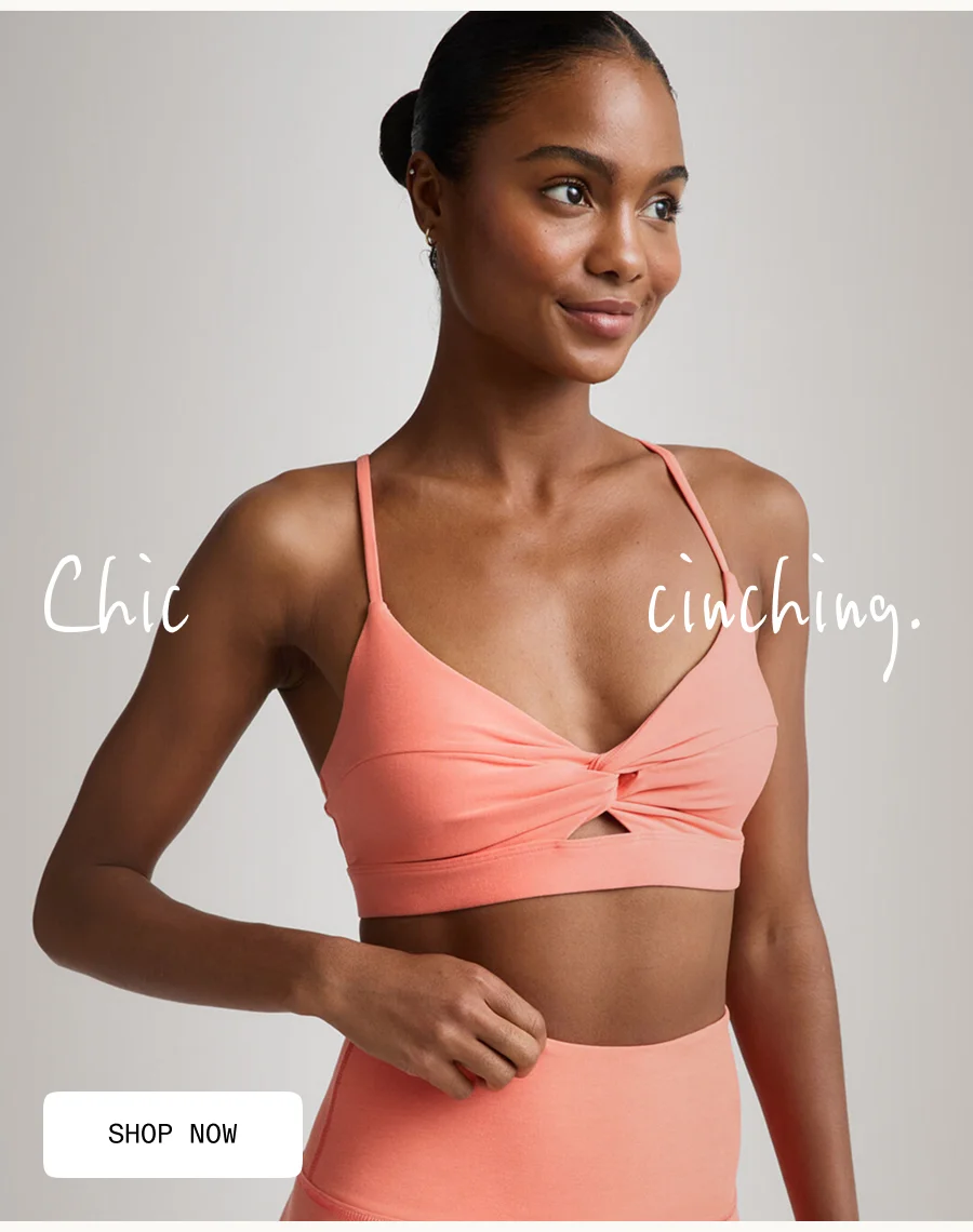 Spacedye Twist Front Strappy Bra in Dreamsicle Heather