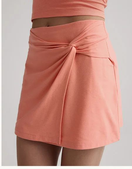 Midweight Spacedye Overlap Skirt in Dreamsicle Heather