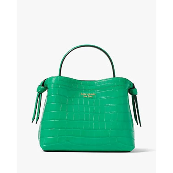 Knott Croc-embossed Medium Top-handle Bag