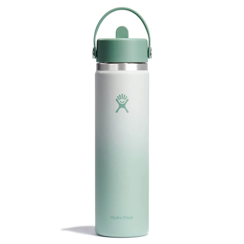 Image of 24 oz Wide Mouth with Flex Straw Cap - Matcha Ombré