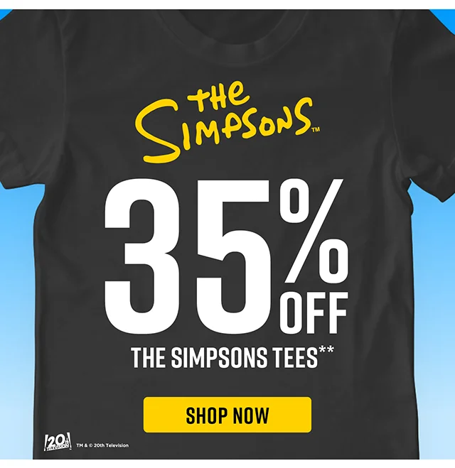 35% Off The Simpsons Tees Shop Now