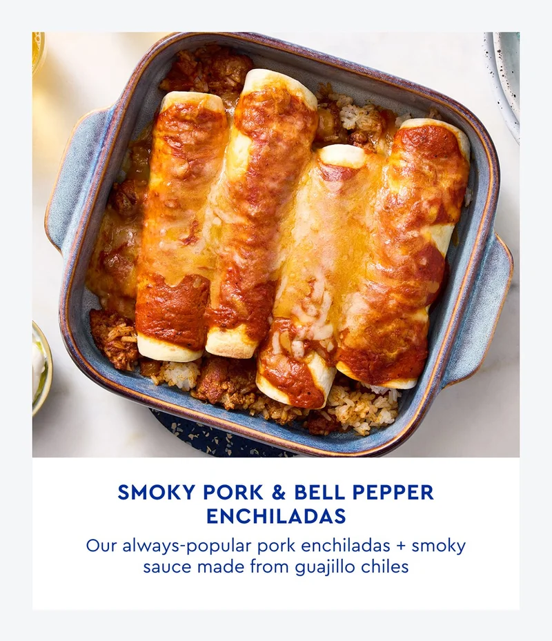 Smoky Pork & Bell Pepper Enchiladas
