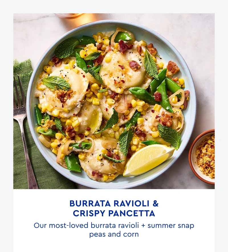 Burrata Ravioli & Crispy Pancetta