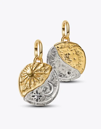 Front and back of celestial Pandora Talisman