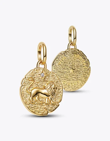 Front and back of lion Pandora Talisman