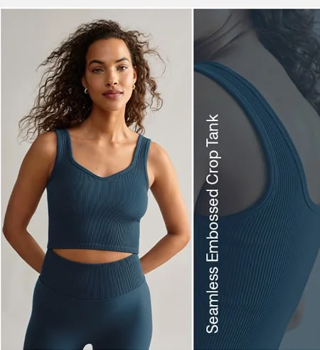 Seamless. Embossed Crop Tank