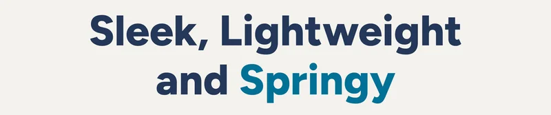 Sleek, Lightweight and Springy
