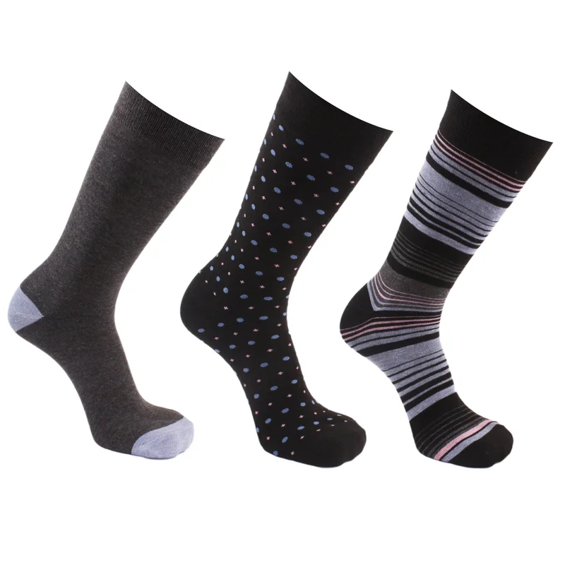 Image of Stripes & Dots 3 Pack Crew Socks