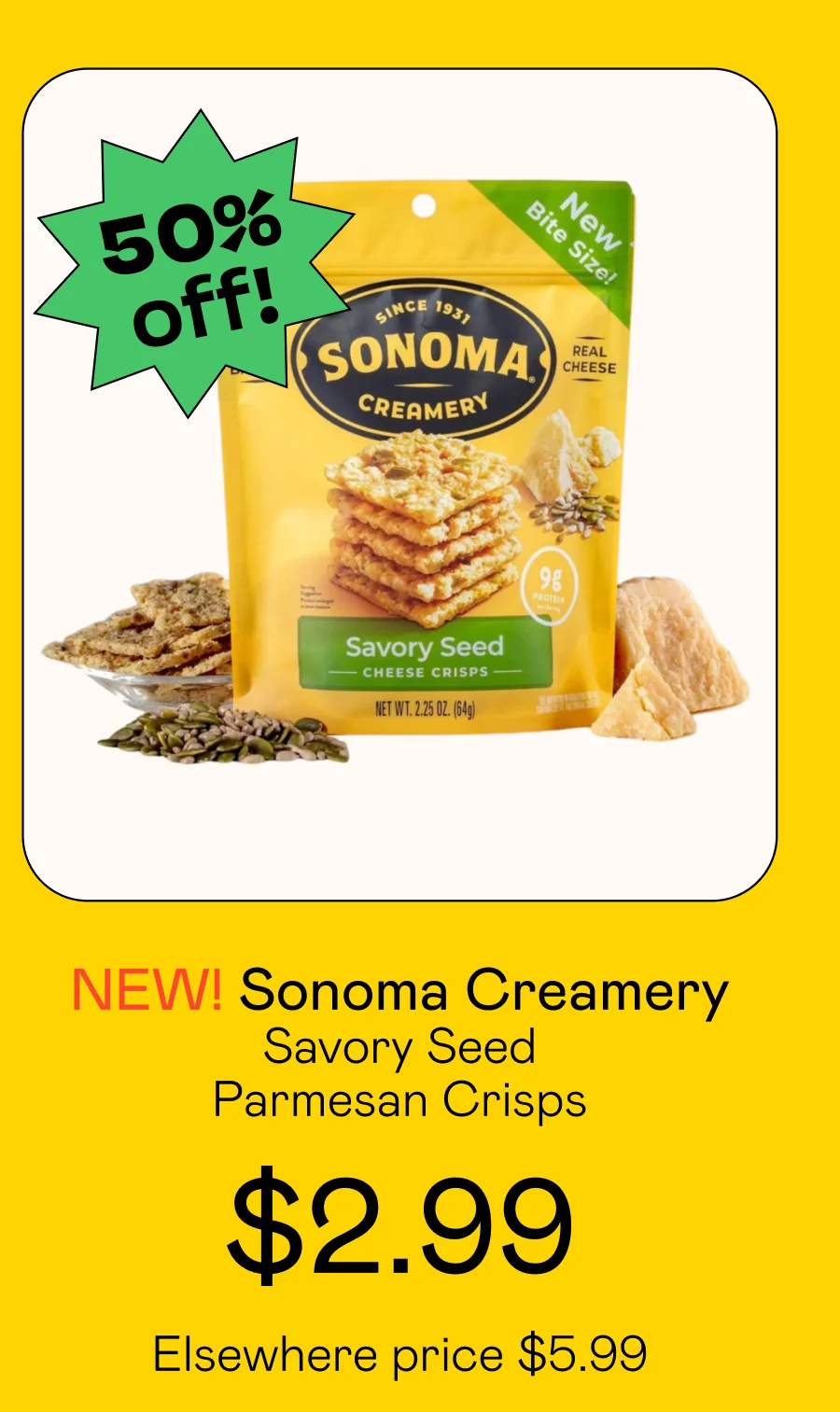 Savory Seed Parmesan The Only Bar - Lemon Bar (4CT)