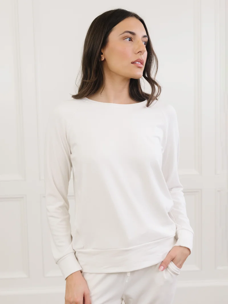 Image of Women's Brushed Bamboo Pullover Crew - Last Chance