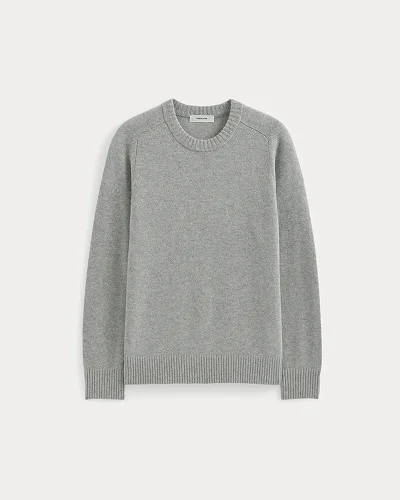 Image | Cashmere Crew Sweater | Heathered grey