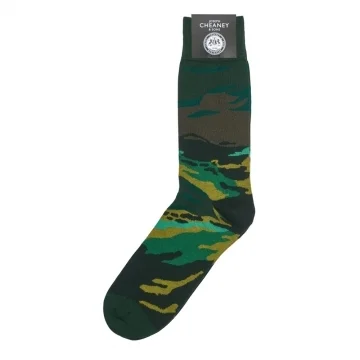 Cloud Pattern Green Cotton Socks