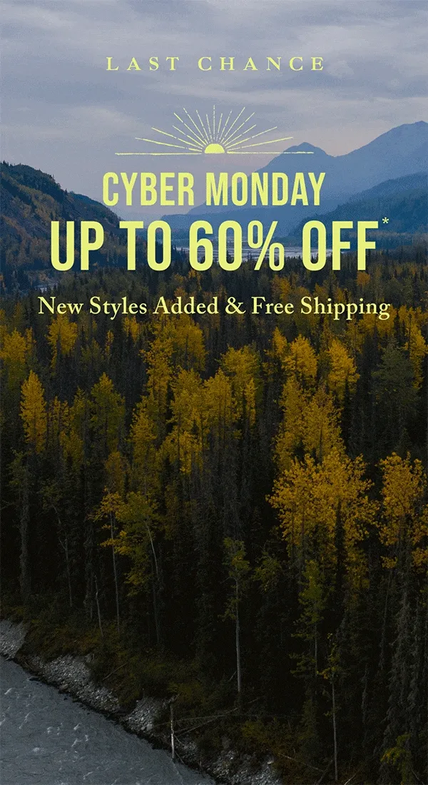 Cyber Monday Up to 60% Off