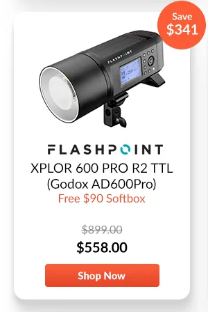 Flashpoint XPLOR 600 PRO R2 TTL (Godox AD600Pro)  Free $90 Softbox