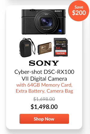 Sony Cyber-shot DSC-RX100 VII Digital Camera  Free Flashpoint iM30 Mini Flash