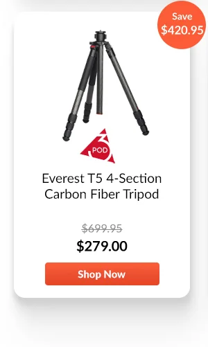 3Pod Everest T5 4-Section Carbon Fiber Tripod