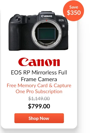 Canon EOS RP Mirrorless Full Frame Camera  Free Memory Card & Capture One Pro Subscription