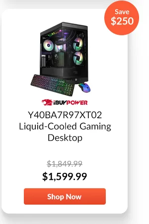 iBUYPOWER Y40BA7R97XT02 Liquid-Cooled Gaming Desktop