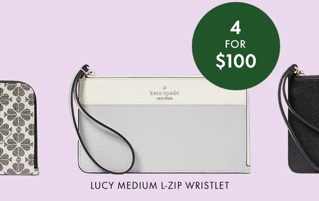Lucy Medium L-Zip Wristlet
