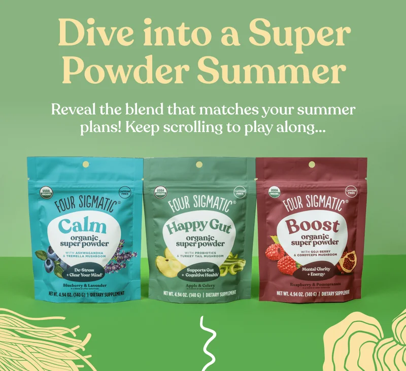 Dive into a Super Powder Summer | Reveal the blend that matches your summer plans! Keep scrolling to play along...