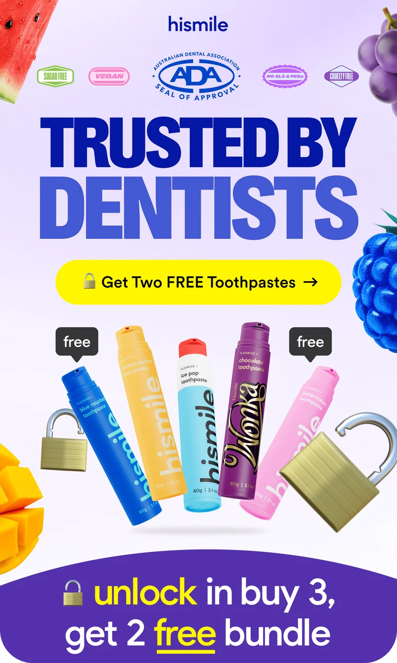Trusted by dentists. Get 2 free toothpastes! unlock in buy 3, get 2 free bundle!