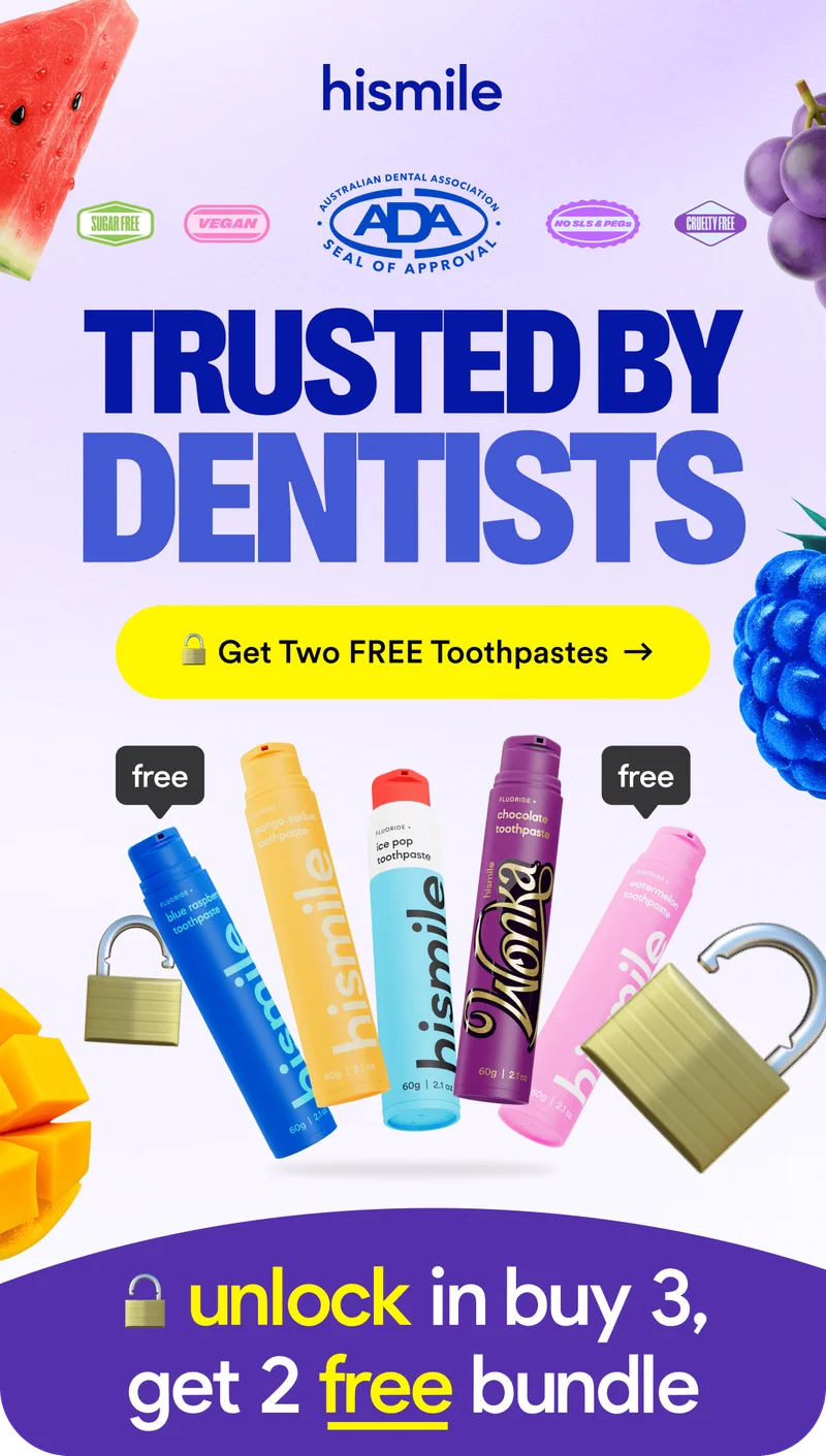 Trusted by dentists. Get 2 free toothpastes! unlock in buy 3, get 2 free bundle!