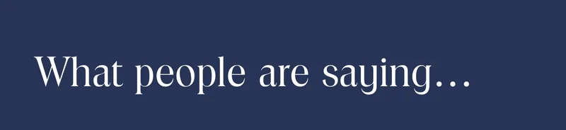 What people are saying...