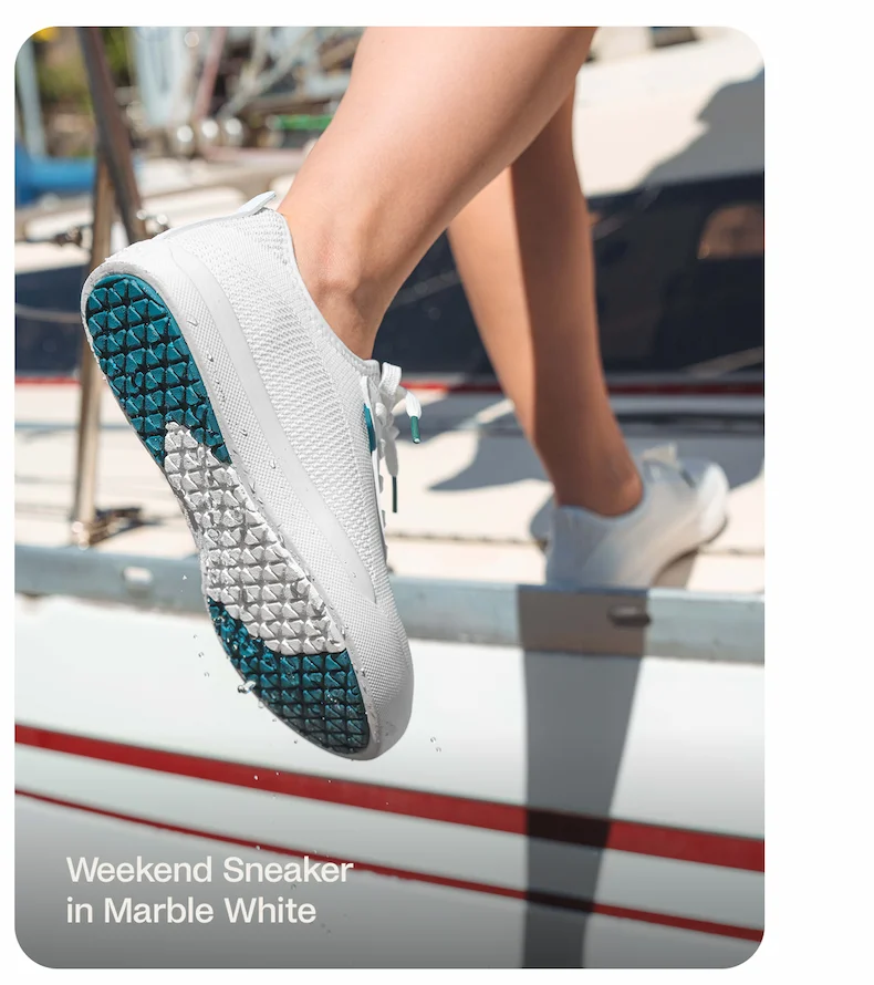 Weekend Sneaker in Marble White