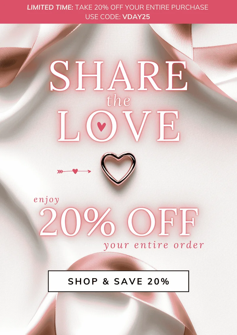 Shop 20% off Valentine's Day Sale