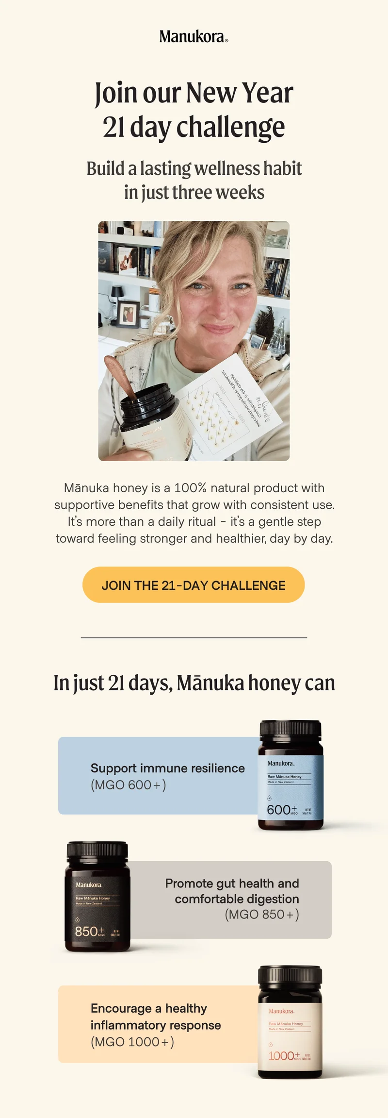 Join our new year 21 day challenge