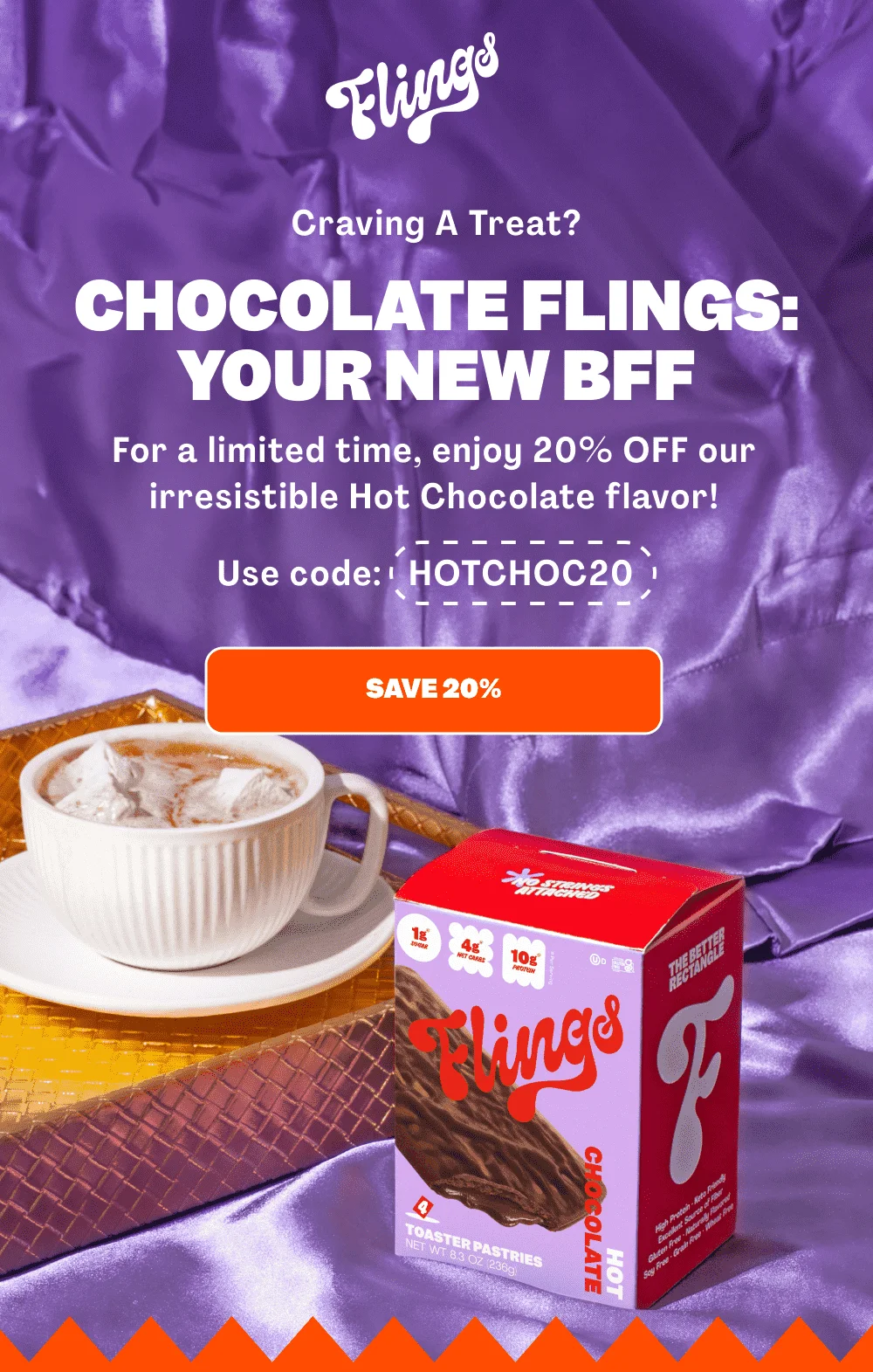 Chocolate Flings: Your New BFF | Use code: HOTCHOC20