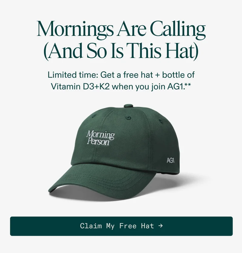 Free Morning Person Hat With Subscription