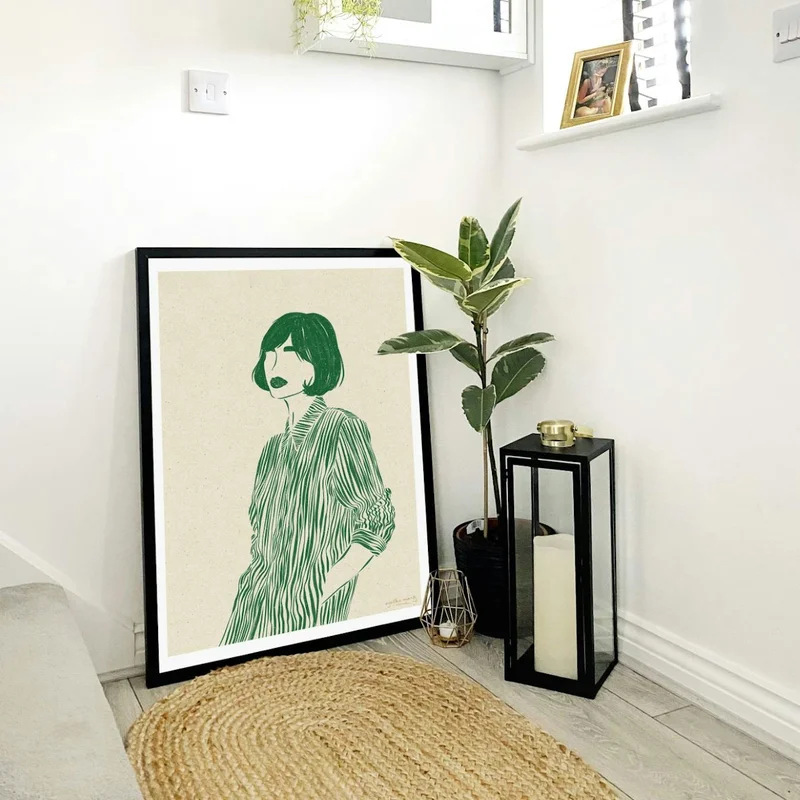 Image of Woman In Green 5 Art Print