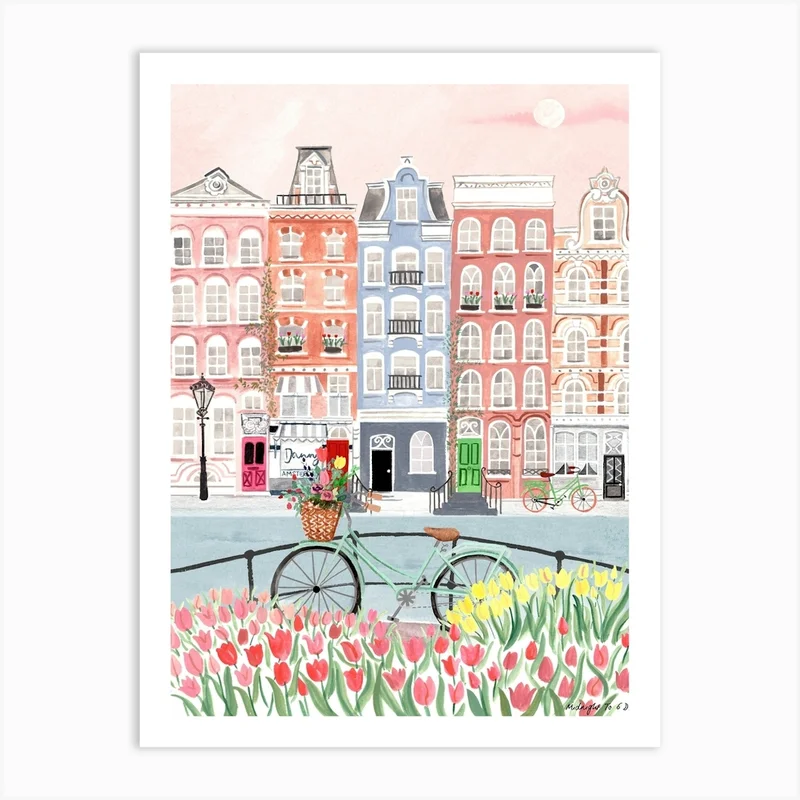 Image of Amsterdam Spring Bloom Art Print