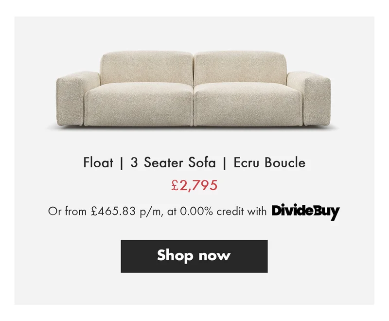 Float | 3 Seater Sofa | Ecru Boucle