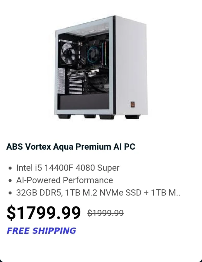 ABS Vortex Aqua Premium AI PC