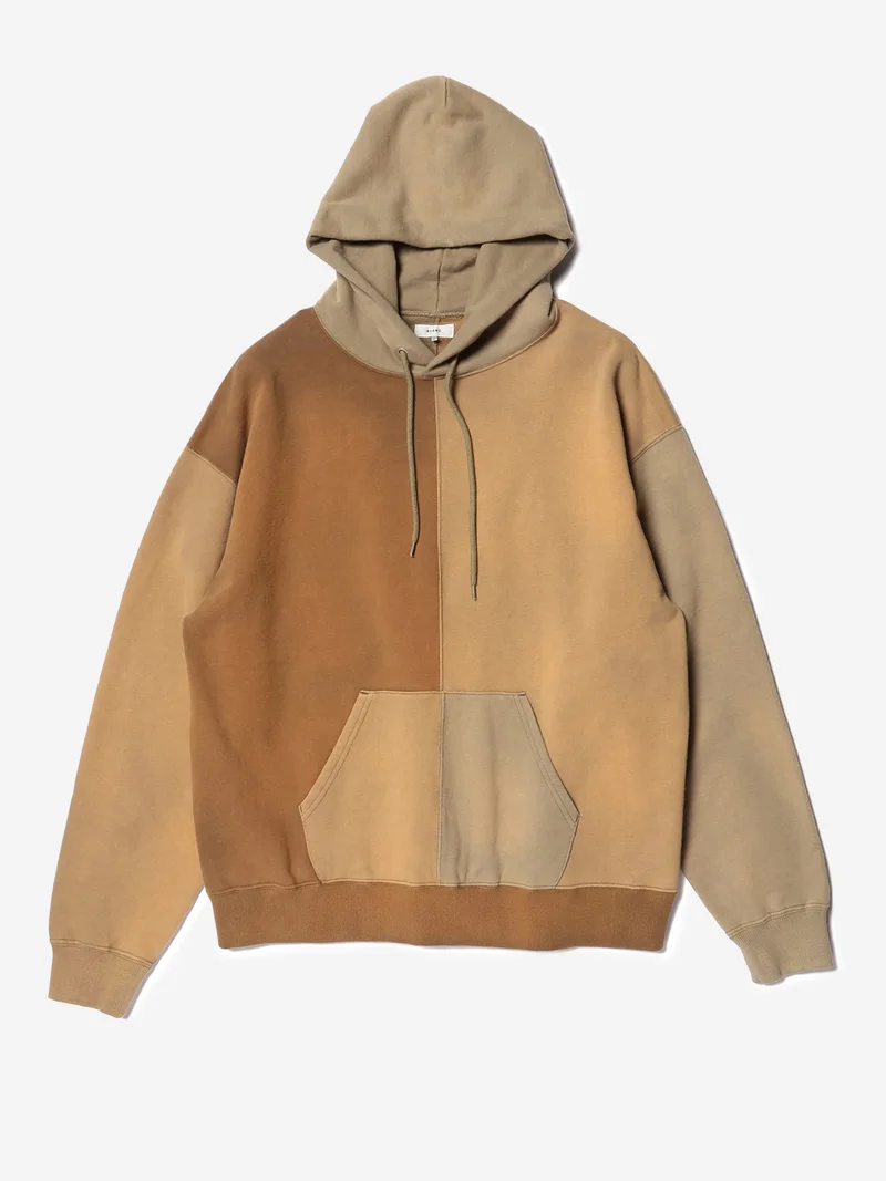 Image of Beams Fade Crazy Hoodie - Beige