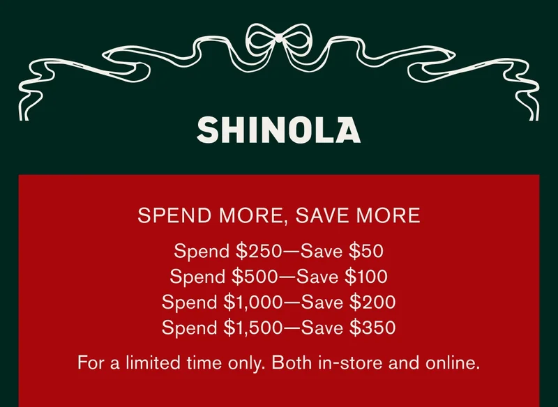 Spend more, save more | Spend $250-Save$50 | Spend $500-Save$100 | Spend $1,000-Save $200 | Spend $1,500-Save $350 | For a limited time only. | Both in-store and online.
