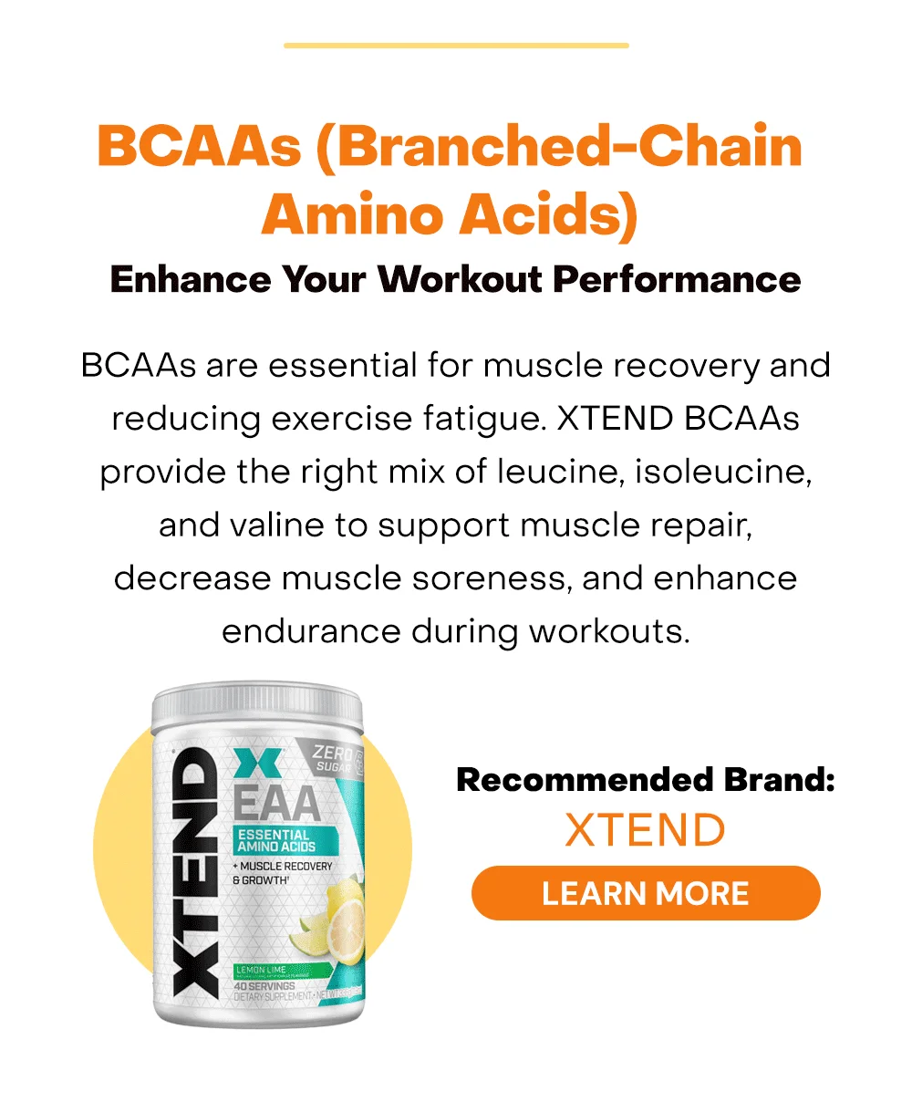 BCAAs are essential for muscle recovery and reducing exercise fatigue. XTEND BCAAs provide the right mix of leucine, isoleucine, and valine to support muscle repair, decrease muscle soreness, and enhance endurance during workouts.